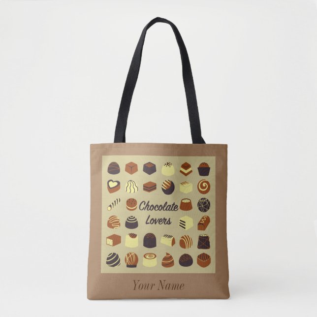 Bolsa Tote de los amantes del chocolate (Anverso)