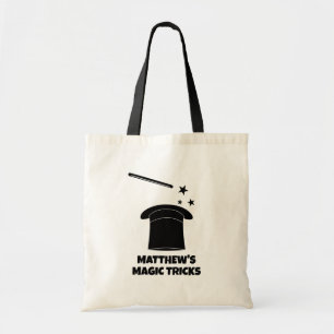 Bolsa tote de mago con varita mágica y sombrero pa