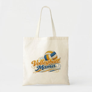 Bolsa Tote de Mamá de Voleibol (Letra Retro)