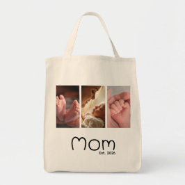 Bolsa Tote de Mamá Establecida Escritura Blanca 3 