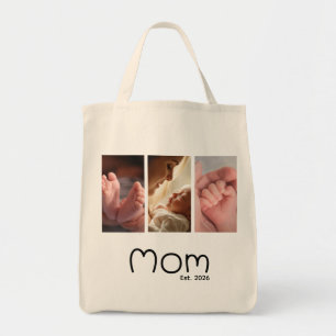 Bolsa Tote de Mamá Establecida Escritura Blanca 3