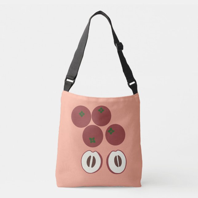 Bolsa tote de manzana de terciopelo (Anverso)