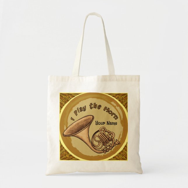 Bolsa tote de músico de trompa (Frente)