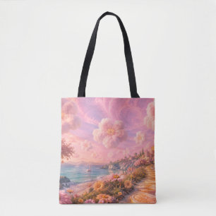 bolsa tote de nubes de flores mágicas