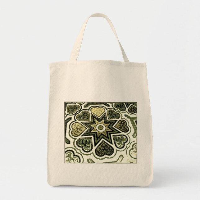 Bolsa Tote de Olive Heart Canvas Grocery (Frente)