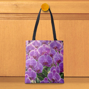 Bolsa tote de orquídeas púrpura
