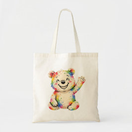 bolsa tote de osito de peluche pintado