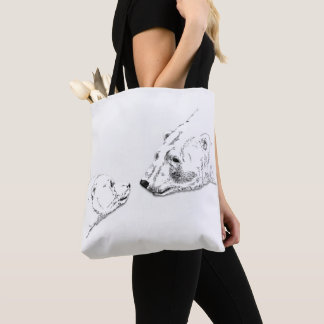 Bolsa Tote de Oso Polar y Cachorro Bolsa de Compra