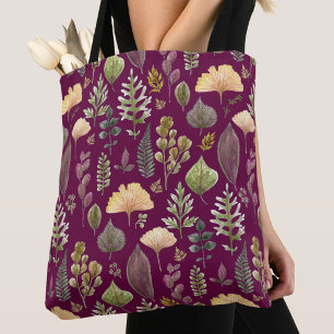 Bolsa tote de otoño hojas elefante blanco de Burde