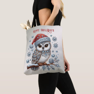 Bolsa Tote de Owl Holiday para navidades