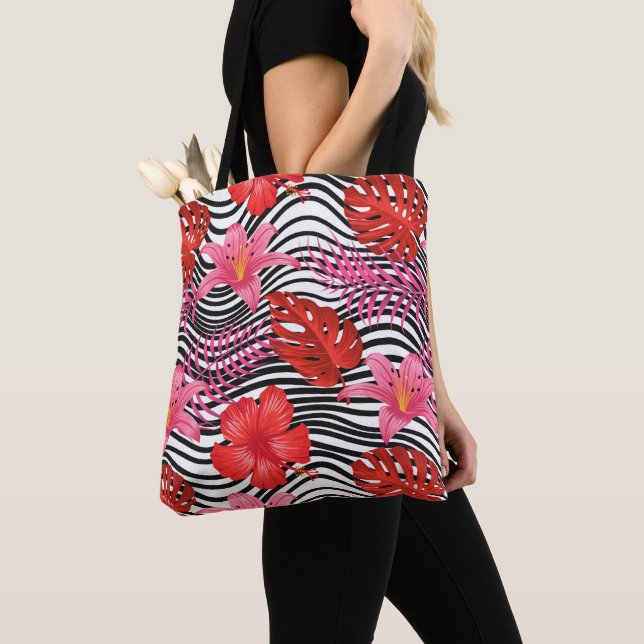 Bolsa Tote de Palmas Tropicales (Detalle)