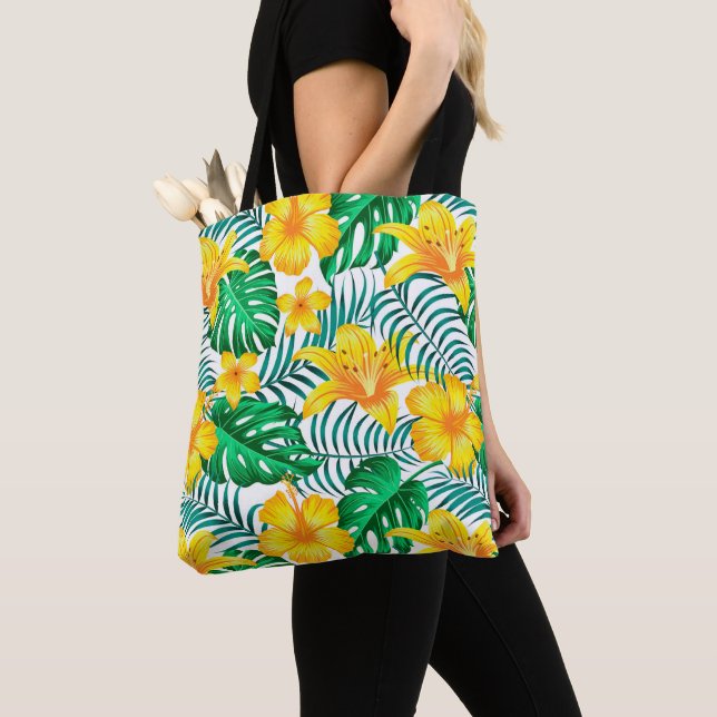 Bolsa Tote de Palmas Tropicales (Detalle)