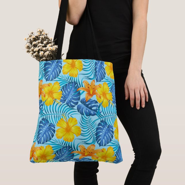 Bolsa Tote de Palmas Tropicales (Detalle)