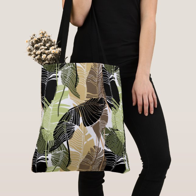 Bolsa Tote de Palmas Tropicales (Detalle)