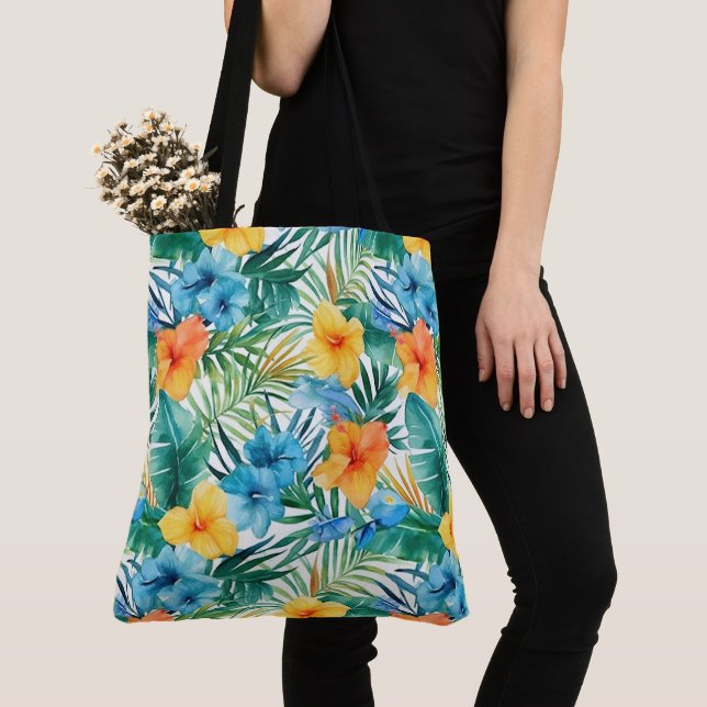 Bolsa Tote de Palmas Tropicales (Detalle)