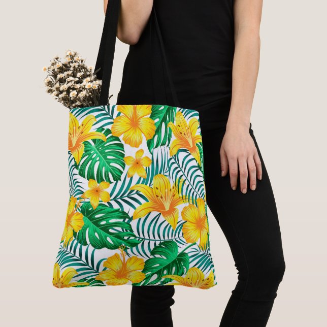 Bolsa Tote de Palmas Tropicales (Detalle)