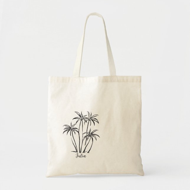 Bolsa Tote de Palmeras para Fiesta de Despedida de (Frente)
