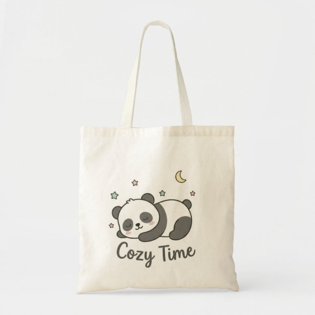 Bolsa tote de panda de tiempo acogedor | Bolsa de  (Frente)