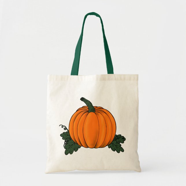 Bolsa Tote de parche de calabaza (Frente)
