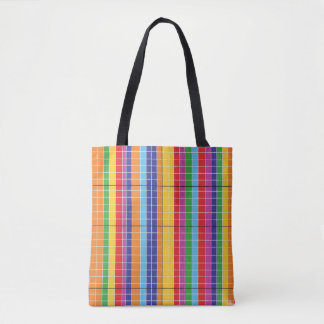 Bolsa Tote de Patrón Geométrico Colorido – Lluvia 