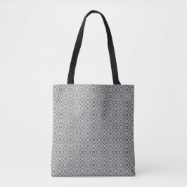 Bolsa tote de patrón gris retro