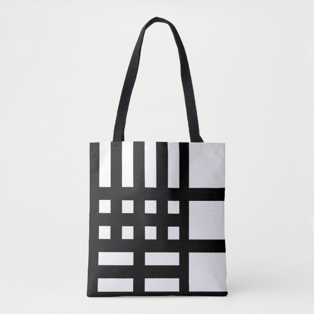 Bolsa Tote de Personalizado blanco y negro de moda (Anverso)
