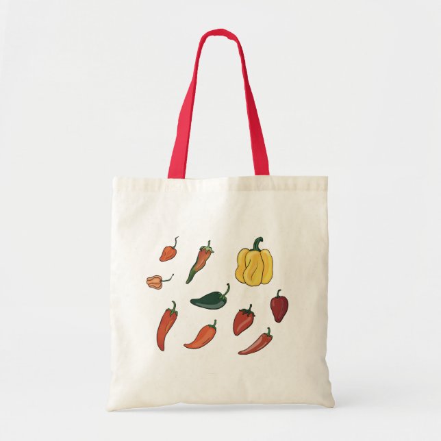 Bolsa Tote de pimientos picantes (Frente)