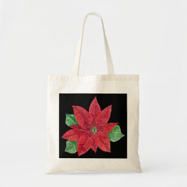 Bolsa Tote de Poinsettia - Negro