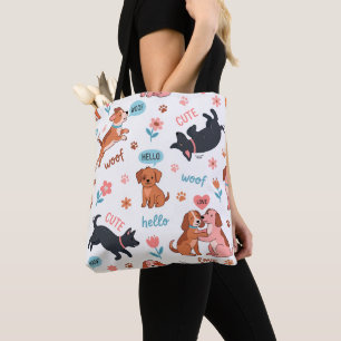 Bolsa Tote de Pradera de Perros de Dibujos Animado