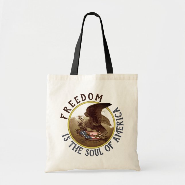 Bolsa Tote de presupuesto de Soul of America (águi (Frente)