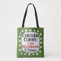 Bolsa Tote de reseña de curry de pollo 5 estrellas