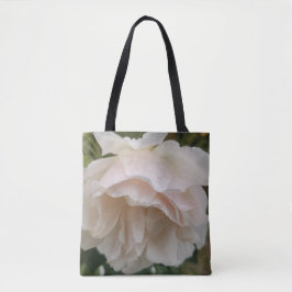 Bolsa tote de rosa blanca