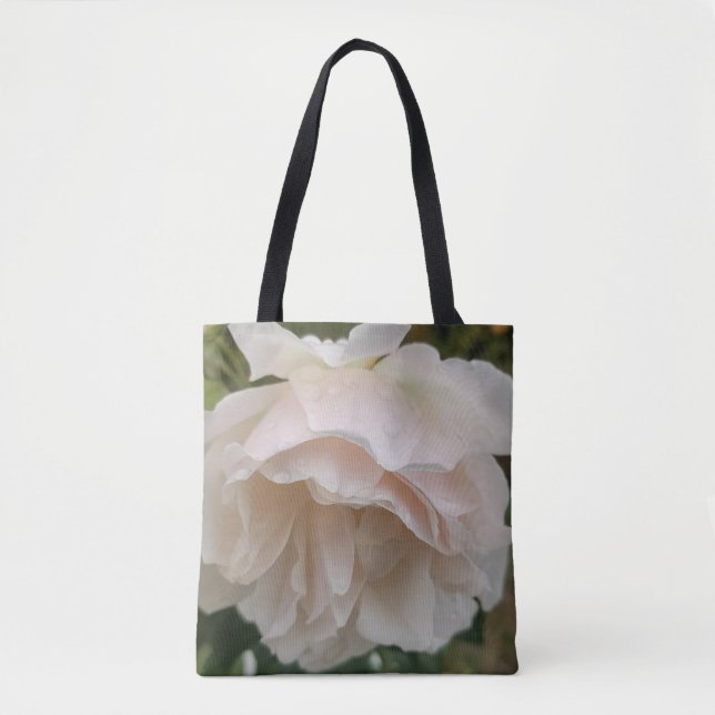 Bolsa tote de rosa blanca (Anverso)