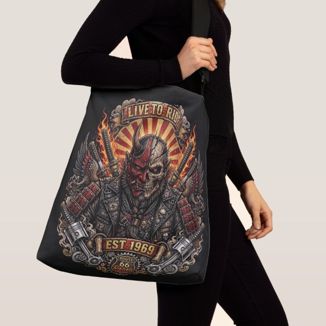 Bolsa Tote de Samurái Oni para Mujeres (Detalle)