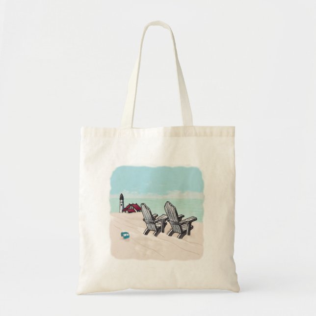 Bolsa tote de silla de playa faro (Frente)
