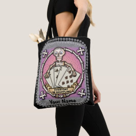 Bolsa tote de Skeleton Gambler de póquer