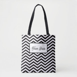 Bolsa tote de Team bride en rayas negras y blancas