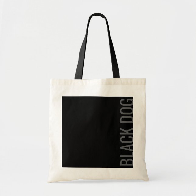 Bolsa tote de tipografía Black Dog (Frente)