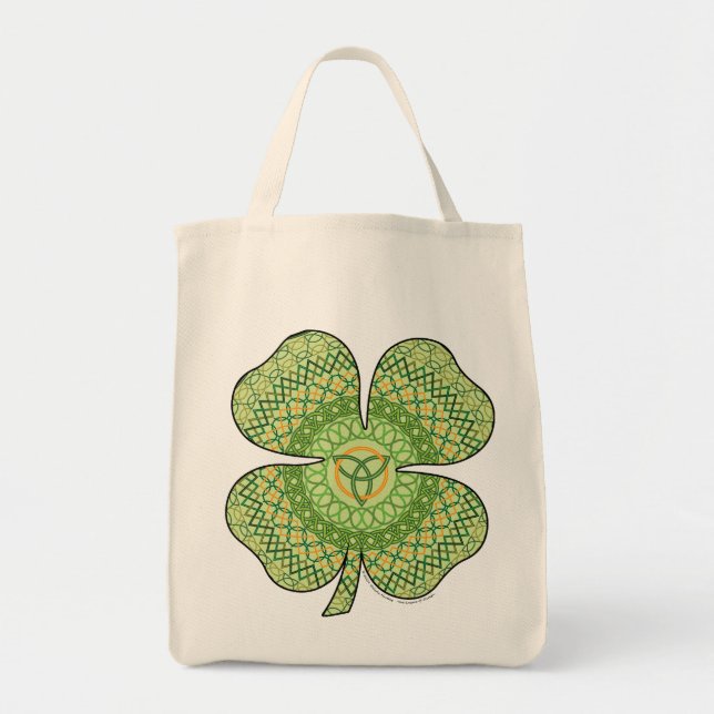 Bolsa tote de trébol celta (Frente)