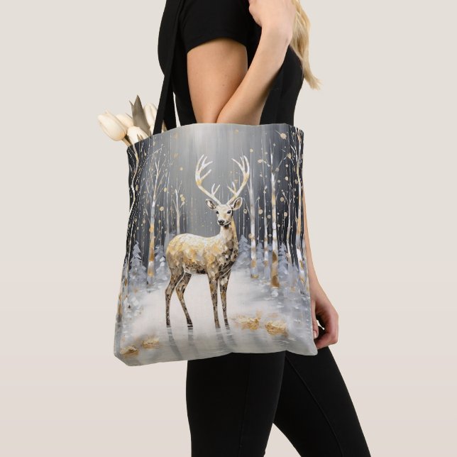 Bolsa Tote de vacaciones de renos de Navidades de  (Detalle)