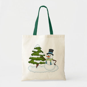 Bolsa Tote de vacaciones de Snowman navidades