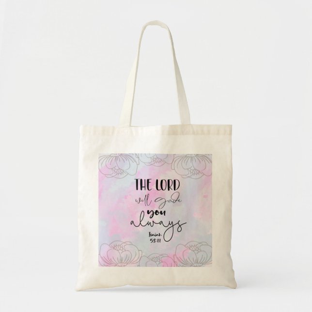 Bolsa Tote de versículo de la Biblia (Frente)