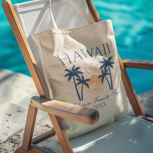 Bolsa Tote de viaje de familia Hawaii (Hawaii Family Trip Tote Bag)