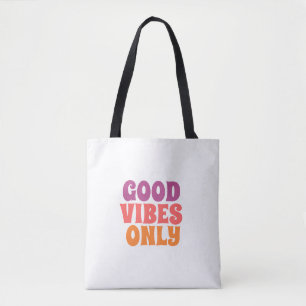 Bolsa tote de vibraciones positivas coloridas
