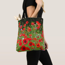 Bolsa Tote del Campo de los Poppies Rojos