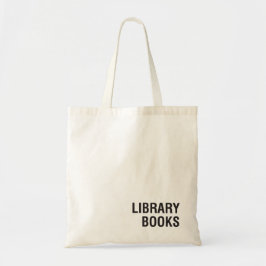 Bolsa Tote del libro de la biblioteca minimalista
