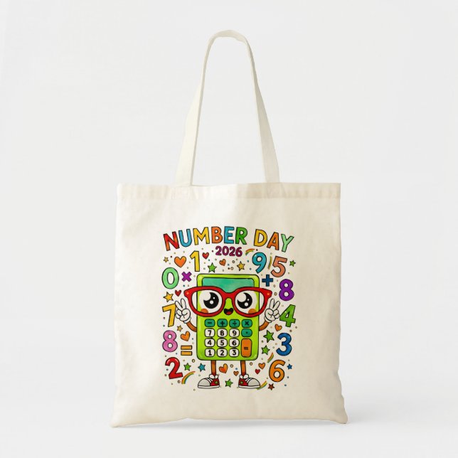 Bolsa Tote Día del Número | Números de Matemáticas (Frente)