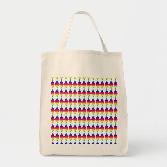Bolsa Tote - Diamantes arcoiris (Frente)