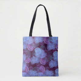 Bolsa Tote: diseño abstracto de niebla azul