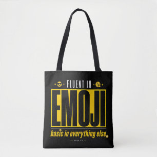 Bolsa Tote Divertida en Emoji Fluent en Emoji